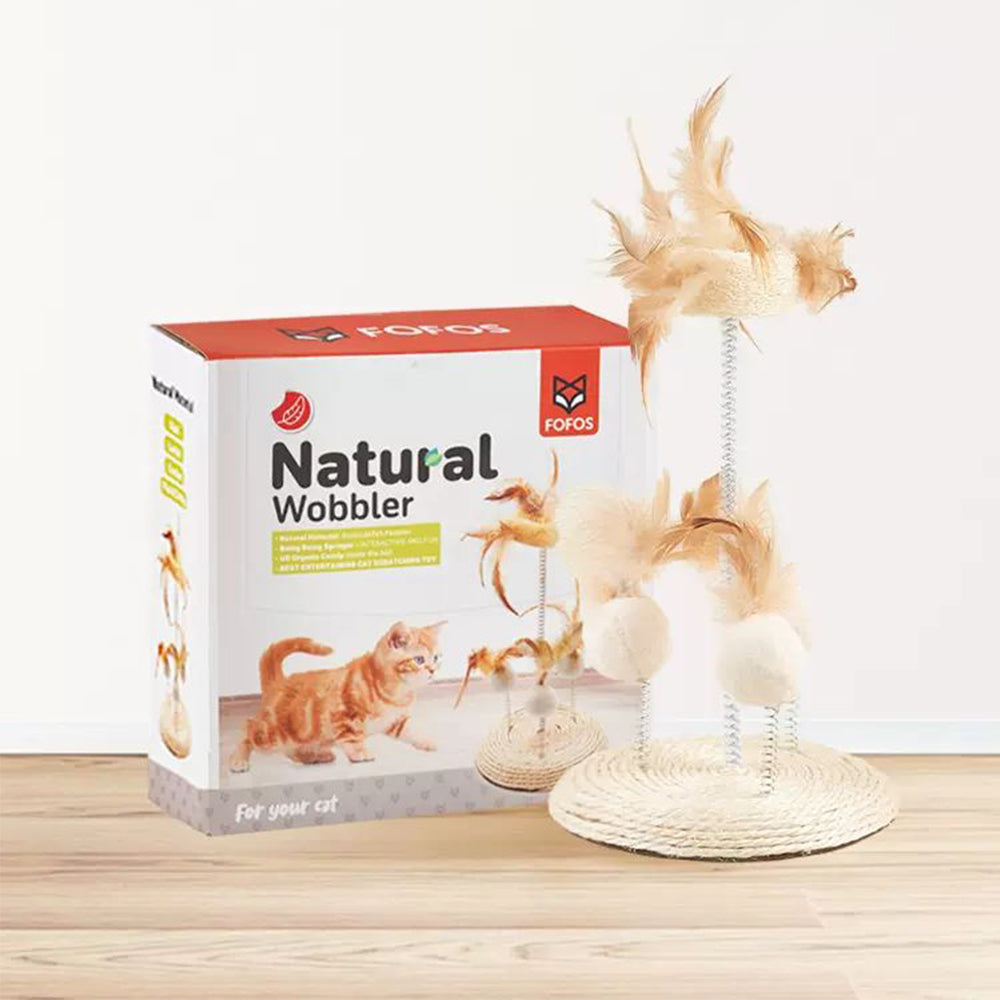 FOFOS Natural Wobbler Scratcher Cat Toy