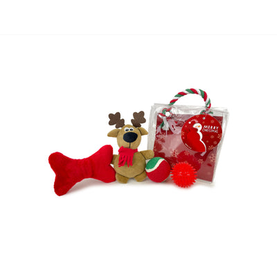 RUFF PLAY Christmas Dog Toy Set 5 Pack