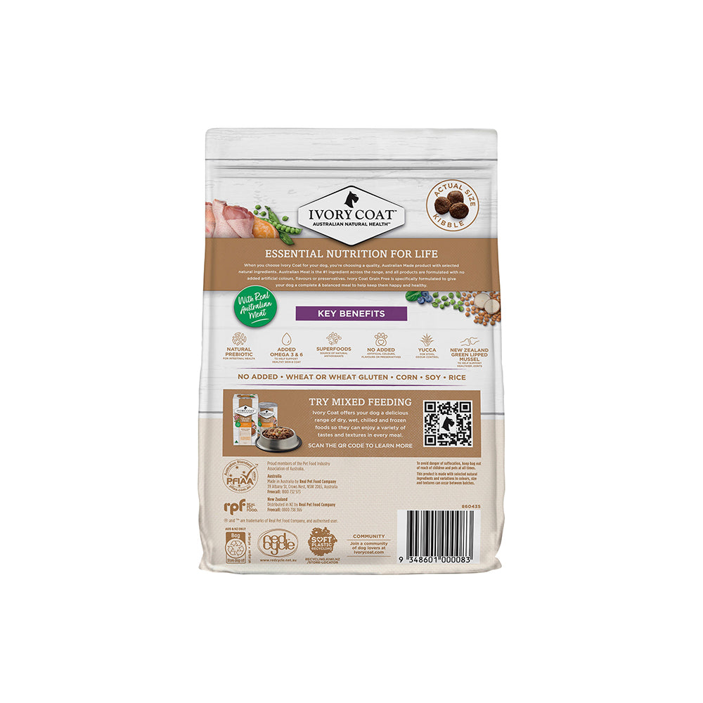 IVORY COAT Grain Free Turkey Mature Dog Food 13kg