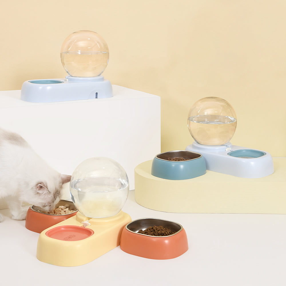 PAKEWAY Yellow Pearl Pet Drinking and Feeding Steel Bowl