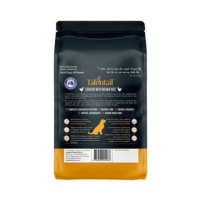 TALENTAIL Chicken with Brown Rice Kibble Dog Food for Adult Dogs 3.5kg