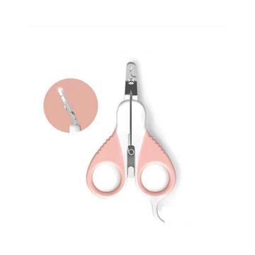PAKEWAY Q Series Small Pink Cat Grooming Nail Clipper with Bent Head