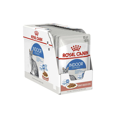 ROYAL CANIN Indoor Gravy Adult Wet Cat Food 85g x 12