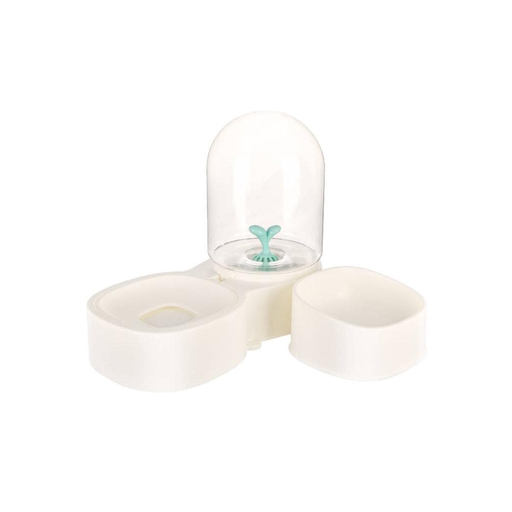 PAKEWAY White Mangosteen Single Pet Bowl ( Single Feeding Bowl + Water Bowl)