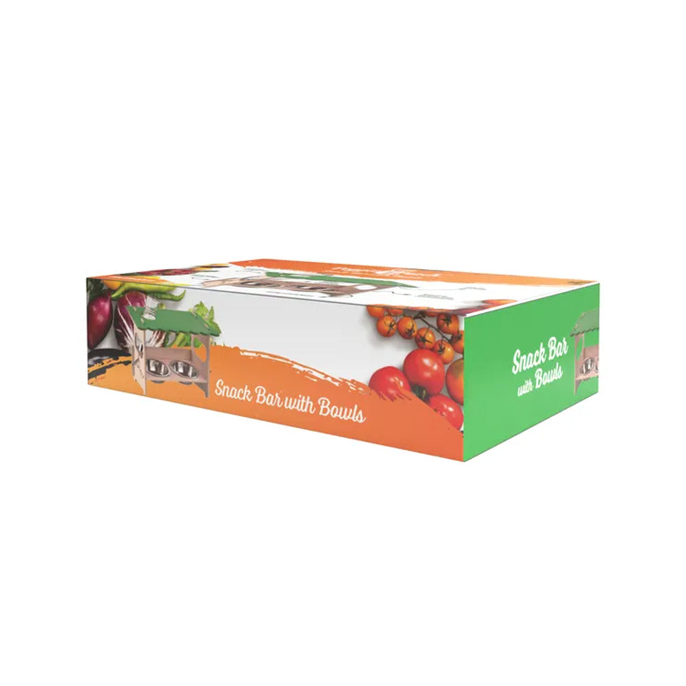 VEGGIE PATCH Small Animal Snack Bar With Bowls
