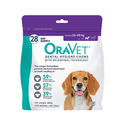 ORAVET Dog Dental Hygiene Chews (11-23kg) 822g