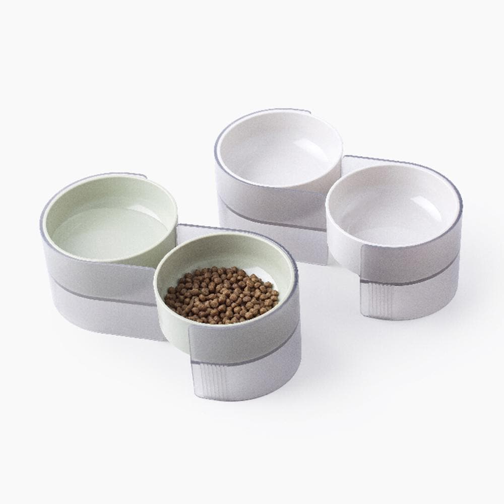 PIDAN Dual Bowl For Cats - Green - Petso Online