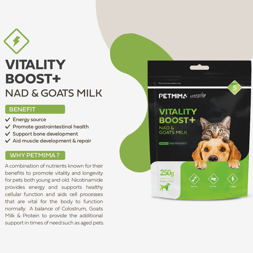 PETMIMA Vitality Boost + NAD & Goats Milk 250g