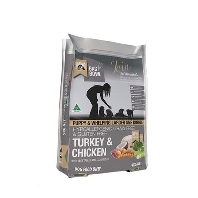 MEALS FOR MUTTS Grain & Gluten Free Turkey & Chicken Puppy Dry Food 9kg