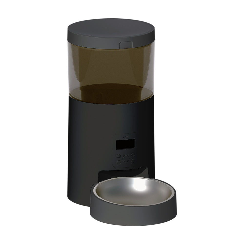 PAKEWAY Black Automatic Button Pet Feeder Plus 6L