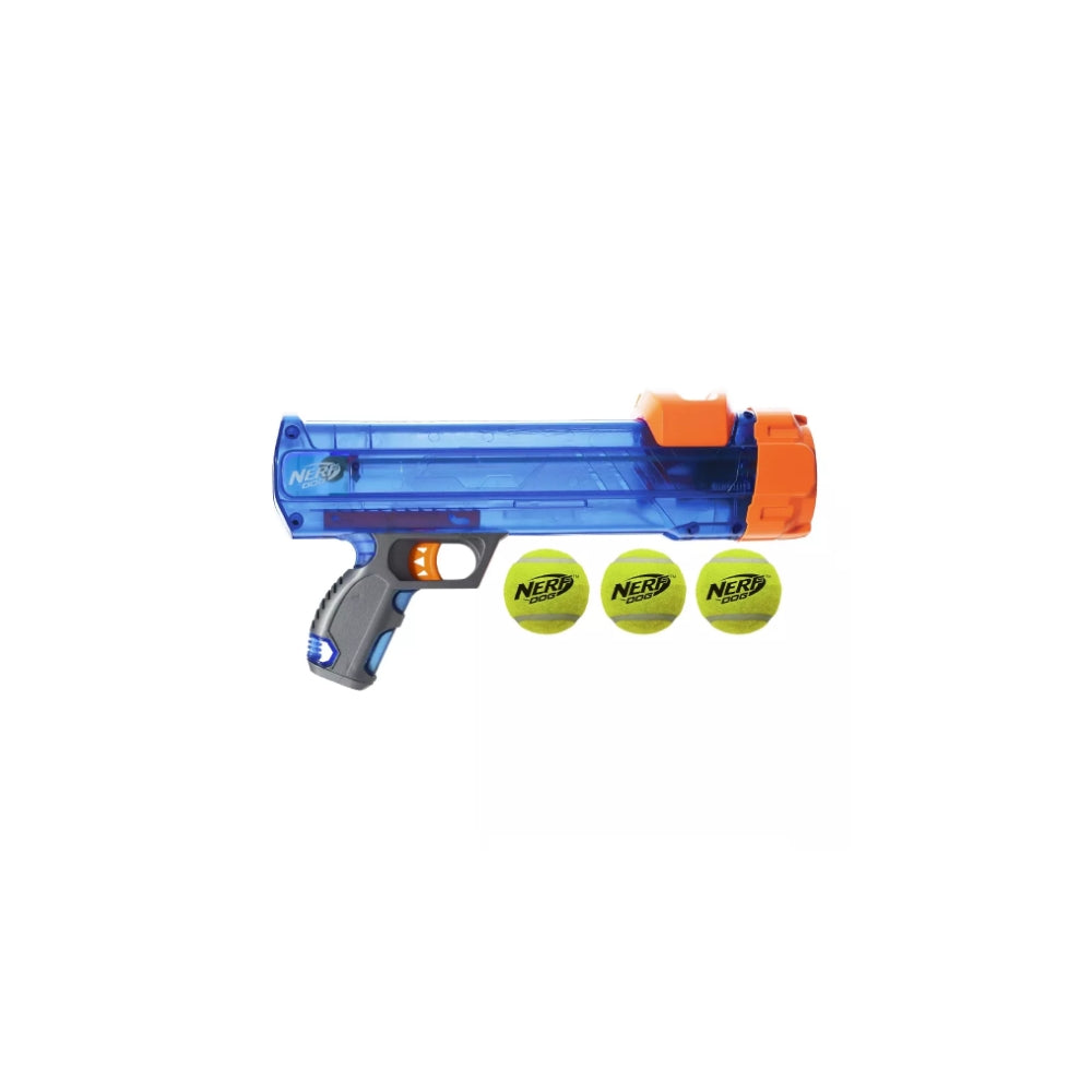 NERF Translucent Tennis Ball Blaster Dog Toy Set 40cm