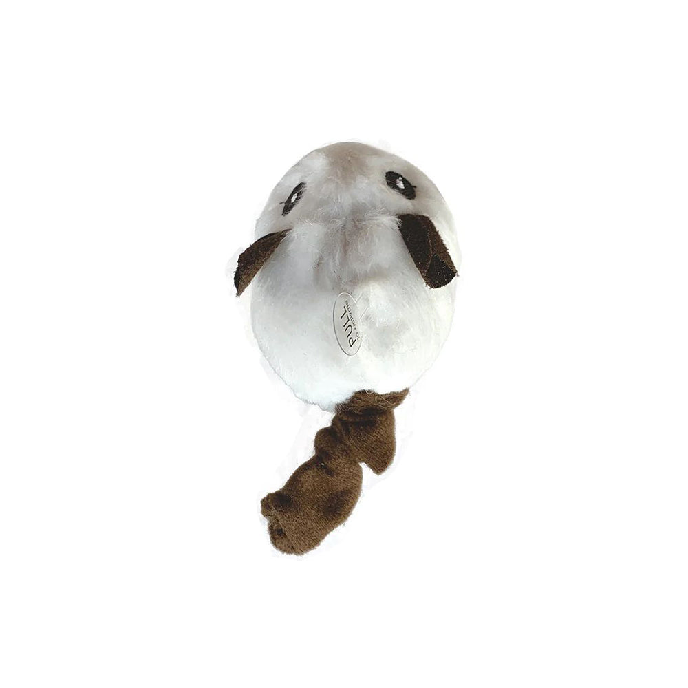 FOFOS Pull String & Sound Chip White Mouse Cat Interactive Toy