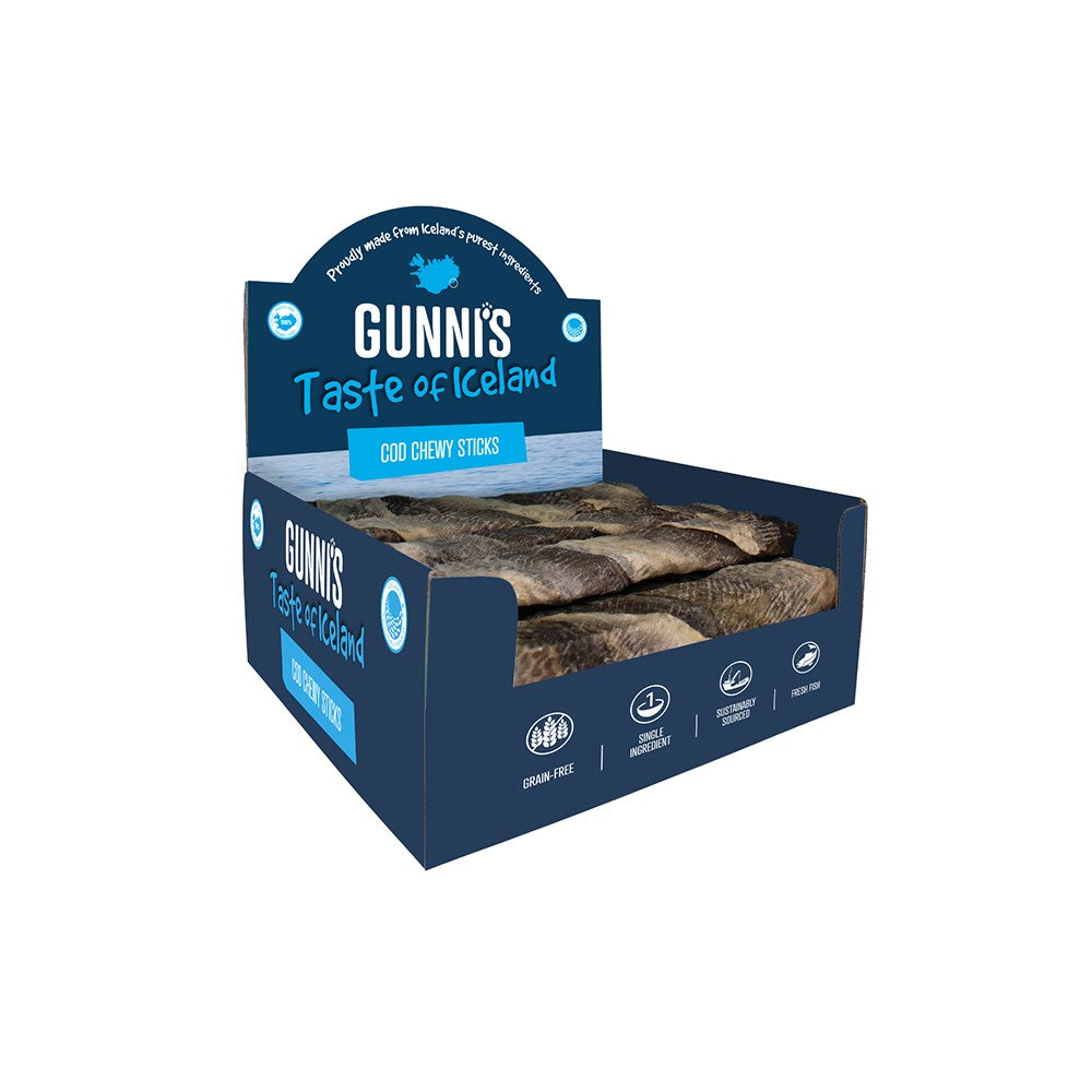 GUNNI'S Cod Chewy Sticks 8" Dog Treats