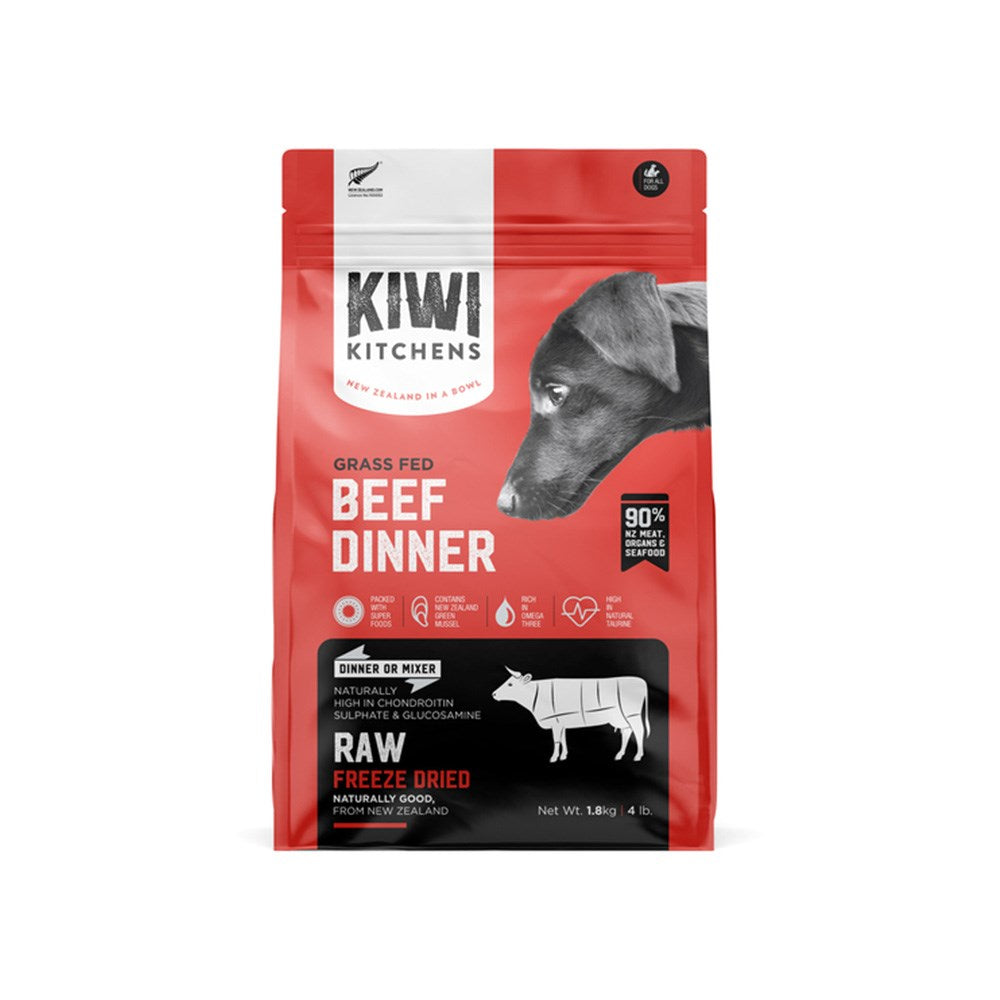 KIWI KITCHENS Beef Dinner Freeze Dried Dog Food 1.8kg
