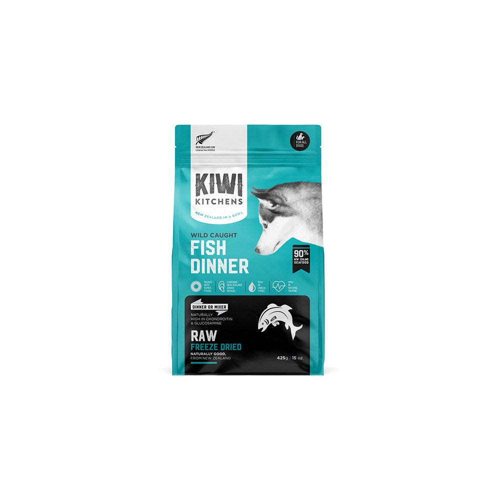 KIWI KITCHENS Fish Dinner Freeze Dried Dog Food 425g