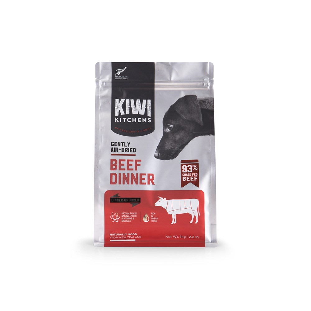 KIWI KITCHENS Beef Dinner Air Dried Dog Food 1kg