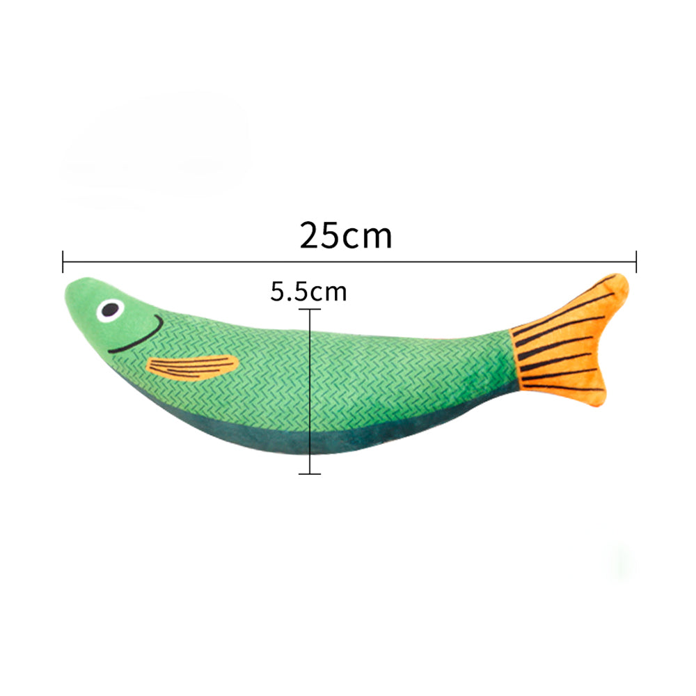 Seafood Green Fish Cat Catnip Toy