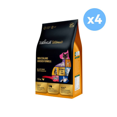 TALENTAIL Ultimate New Zealand Chicken Cat Food For All Life Stages 1.5Kg x 4
