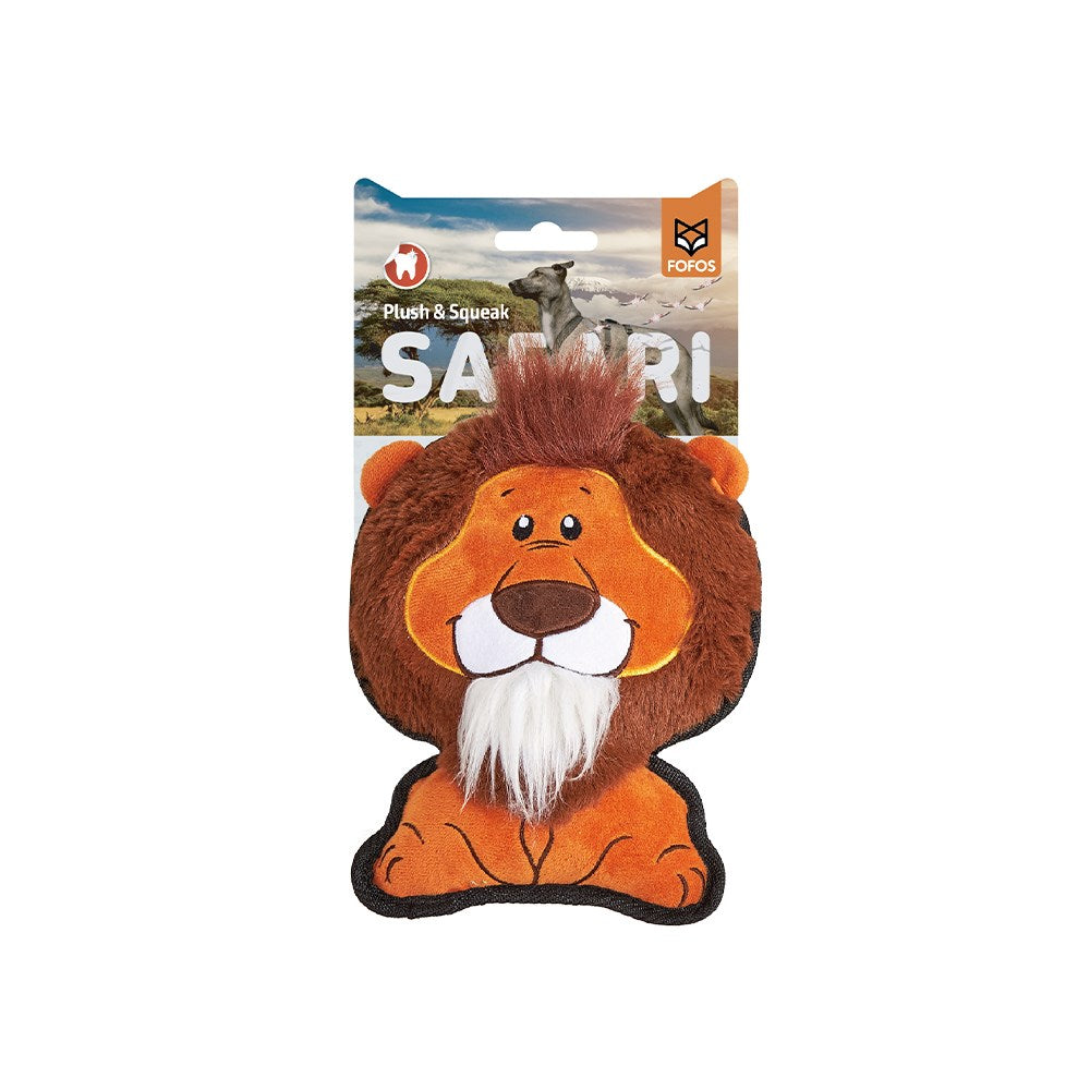 FOFOS Safari Line Lion Plush Squeaky Dog Toy