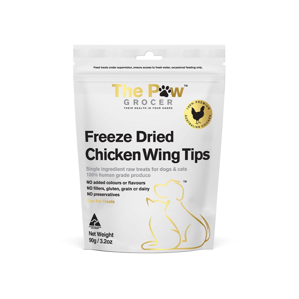 THE PAW GROCER Freeze Dried Chicken Wing Tips Dog & Cat Treats 90g