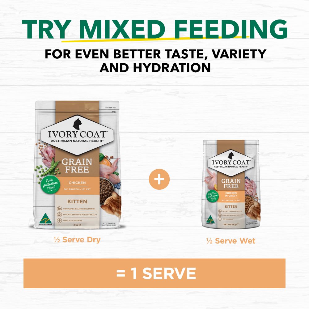 IVORY COAT Grain Free Chicken Kitten Cat Food 2kg