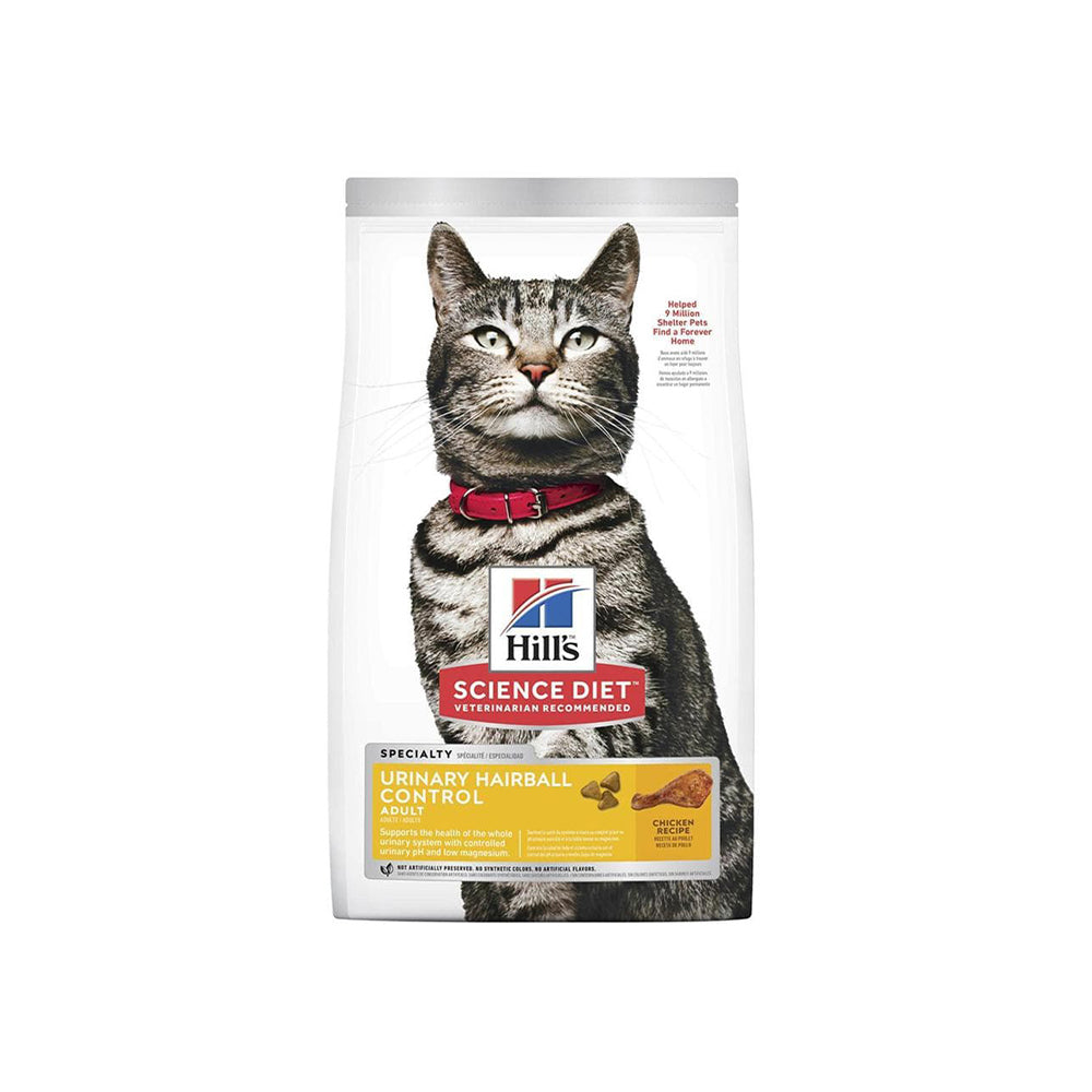 HILLS Science Diet Urinary Hairball Control Chicken Adult Dry Cat Food 1.58kg/3.17kg