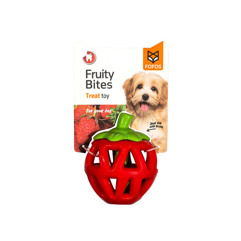 FOFOS Strawberry Vegi-Bites, Dog Treats Dispenser Toys