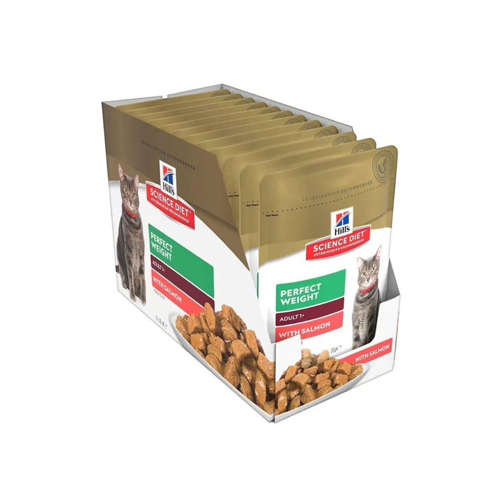 HILLS Science Diet Perfect Weight Salmon Adult Wet Cat Food 85g x