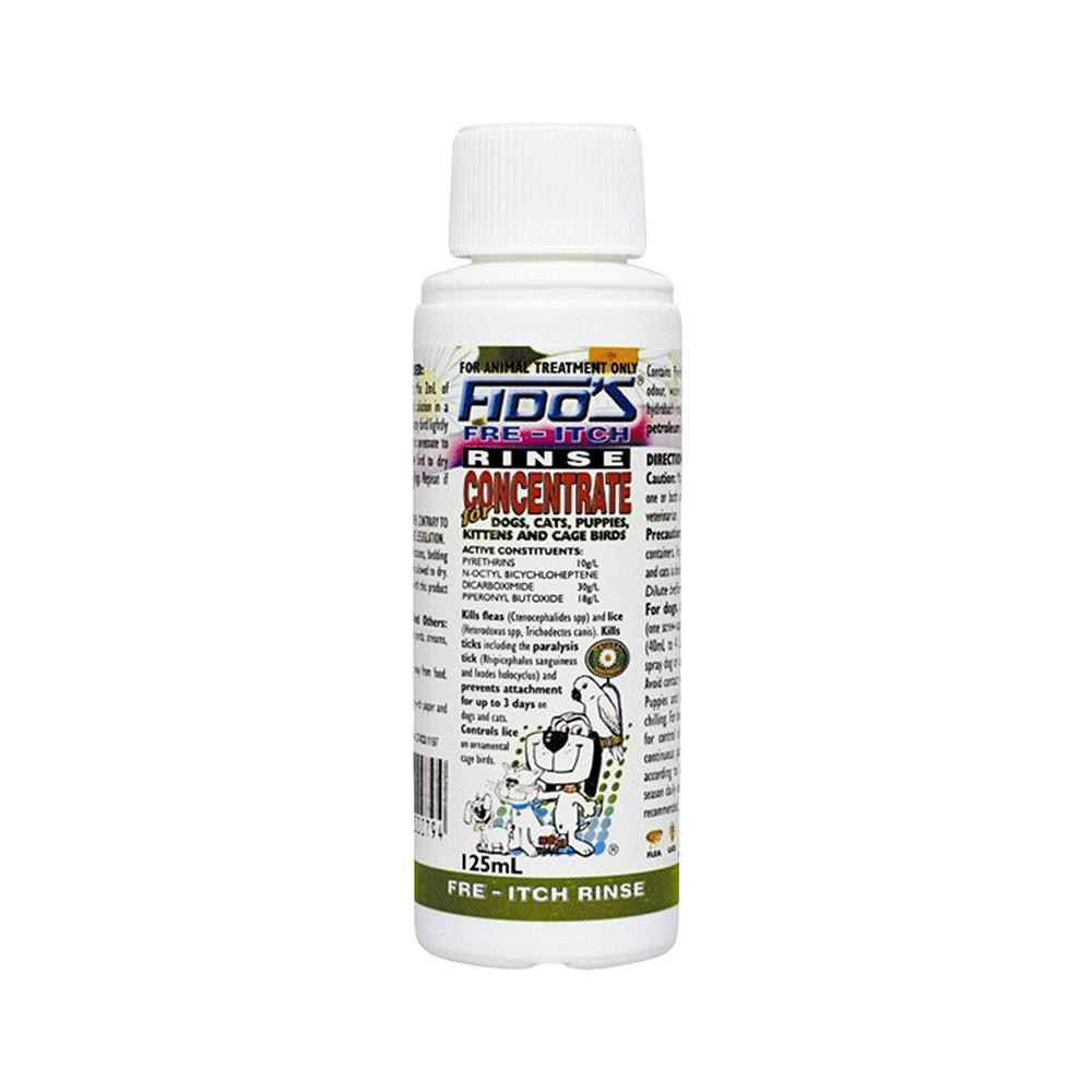 FIDO'S Fre-Itch Rinse Pet Concentrate For Flea & Tick Control 125ml