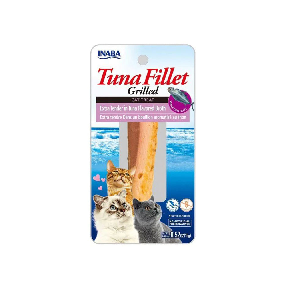 INABA Grilled Tuna Fillet Extra Tender In Tuna Flavored Broth Cat Treats 15g