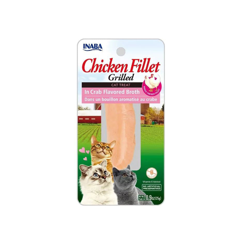 INABA Grilled Chicken Fillet In Crab Flavored Broth Cat Treats 25g