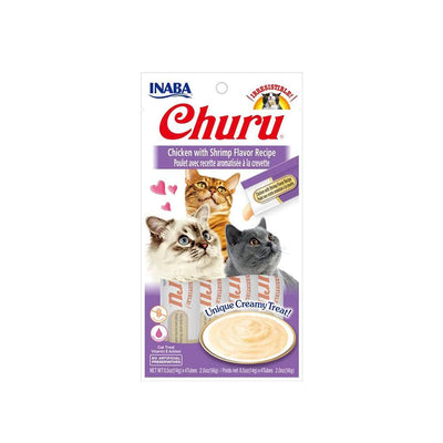 INABA Churu Chicken with Shrimp Flavor Recipe Wet Cat Treats