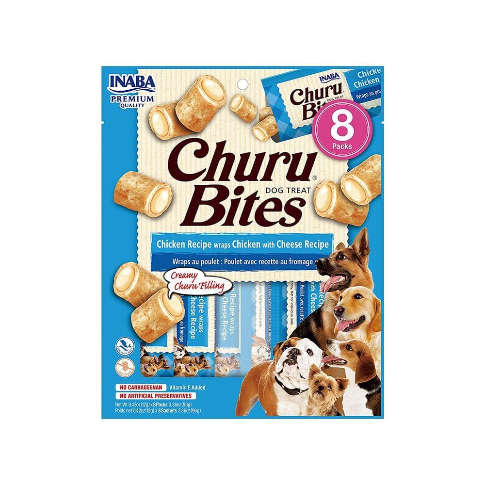 INABA Dog Churu Bite Chicken Recipe Wraps Chicken With Cheese Recipe - Petso Online