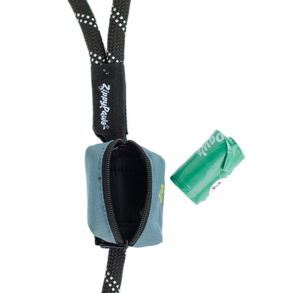 ZIPPY PAWS Green Adventure Leash Dog Poop Bag Dispenser + Waste Roll