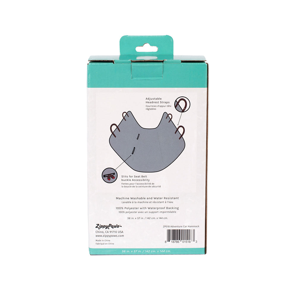 ZIPPY PAWS Car Adventure Dog Hammock Back Seat Cover