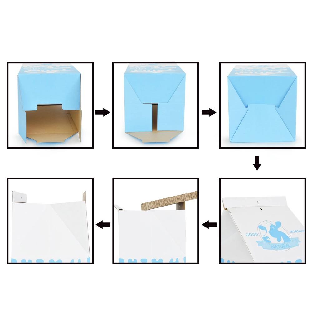 ZODIAC Blue Milk Box Cat Scratchers 32x32x56cm