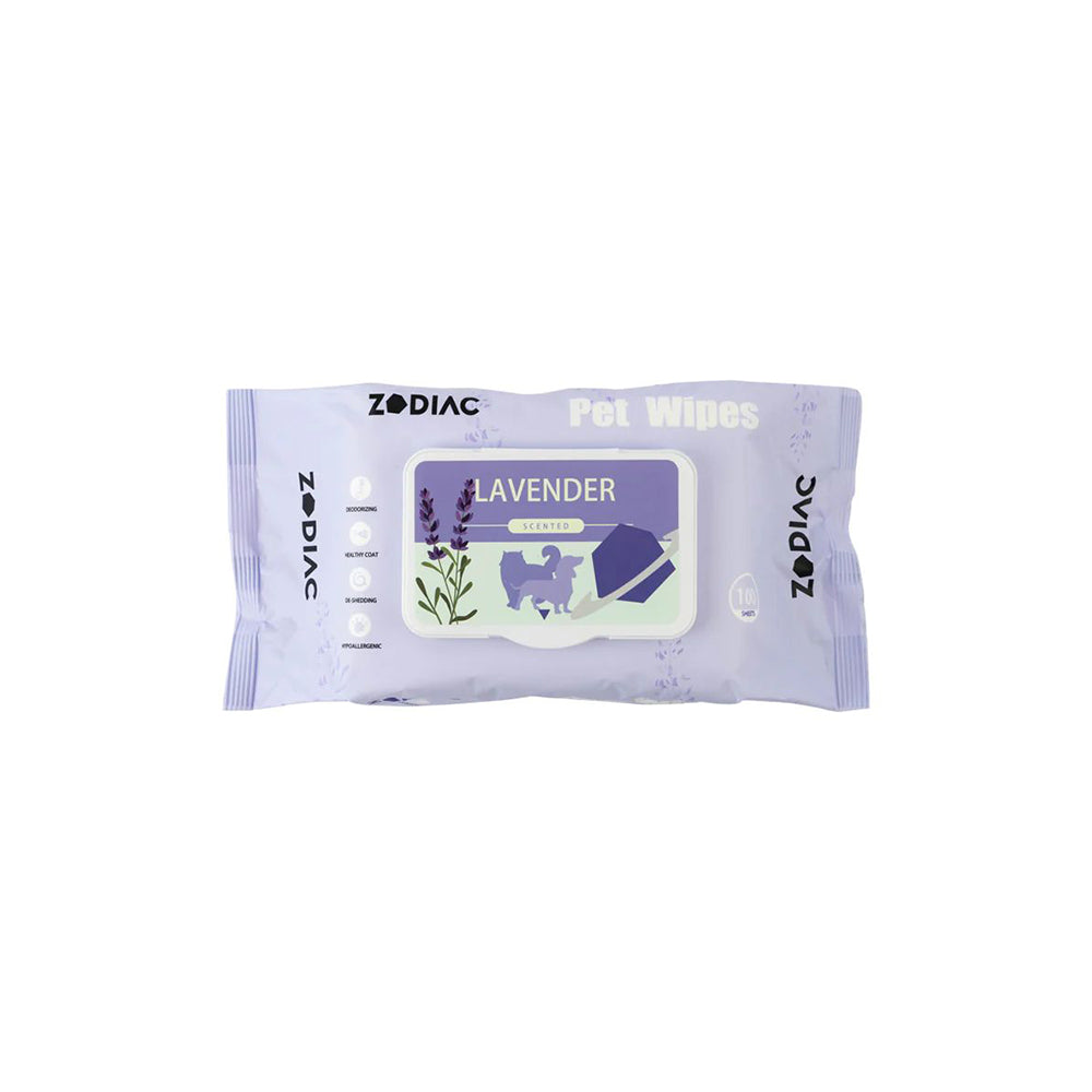 ZODIAC Lavender Wipes 100 pcs (bag) Pet Grooming Petso Au