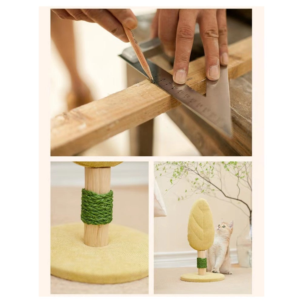 PETSBELLE Solid Wood Matcha Cat Tree