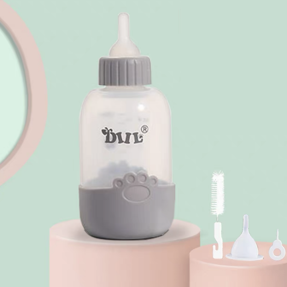 DIIL Grey Bottle with Nipple Brush Pet Nursing Kit