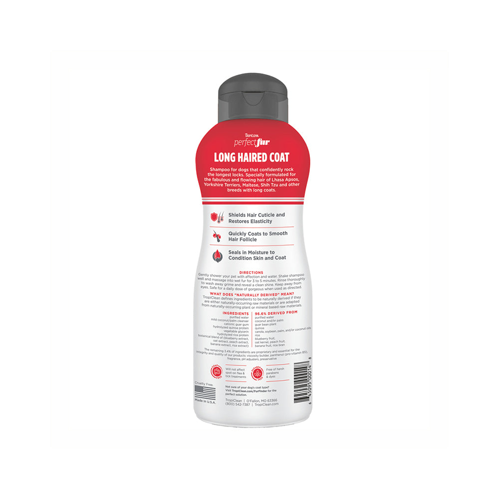 TROPICLEAN Perfect Fur Long Haired Coat Dog Shampoo 473ml