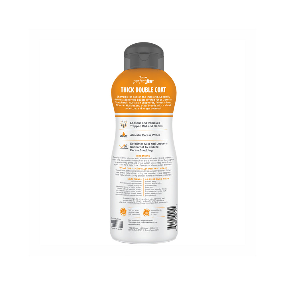 TROPICLEAN Perfect Fur Thick Double Coat Shampoo for Dogs 473ml