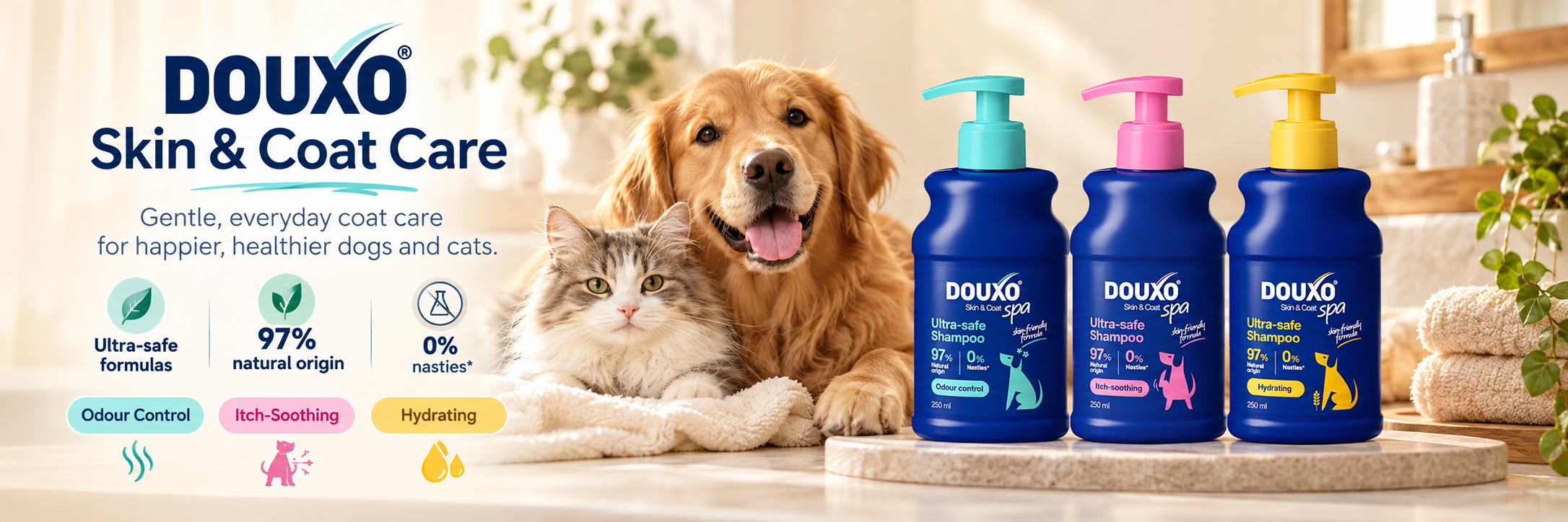 DOUXO Skin & Coat Care products for dogs and cats