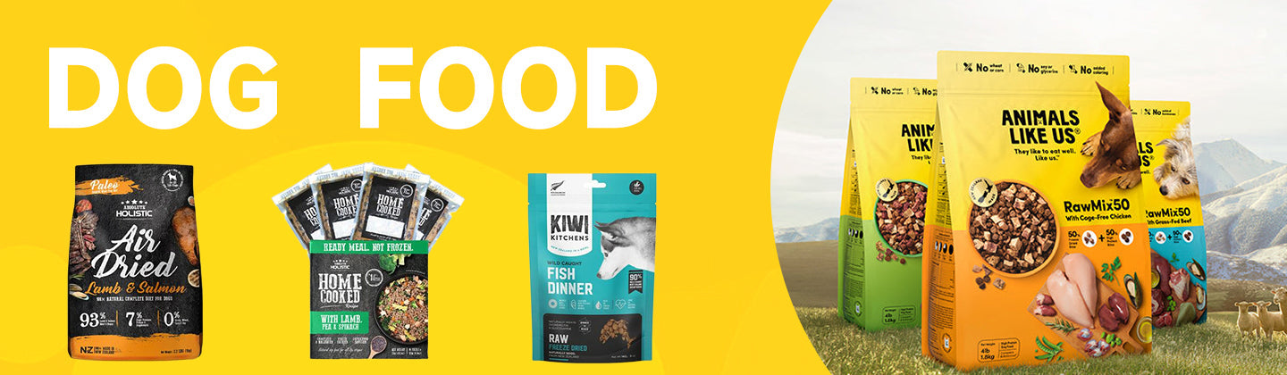 Dog Foods: Pure Life, Bugsy, Woof, & Ziwi Peak Dog Doods