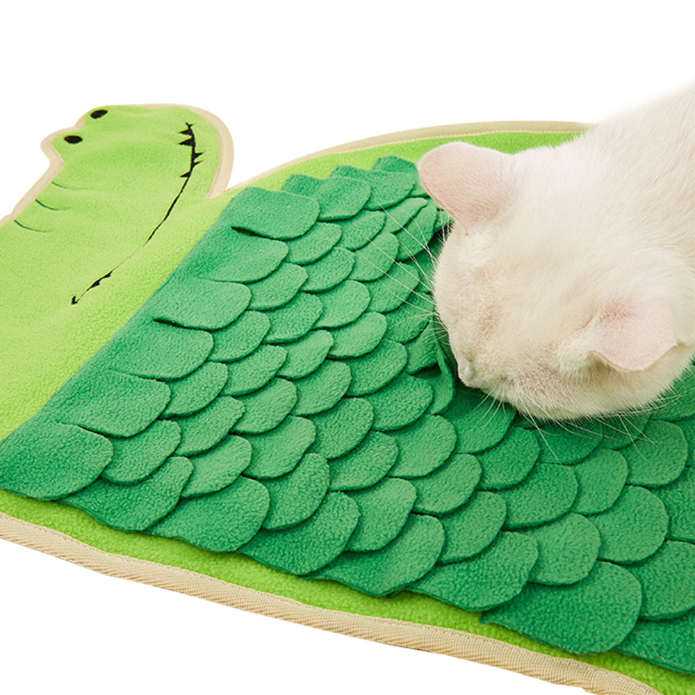 FOFOS Sniffing Mat Crocodile Treat Puzzle Dog Toy