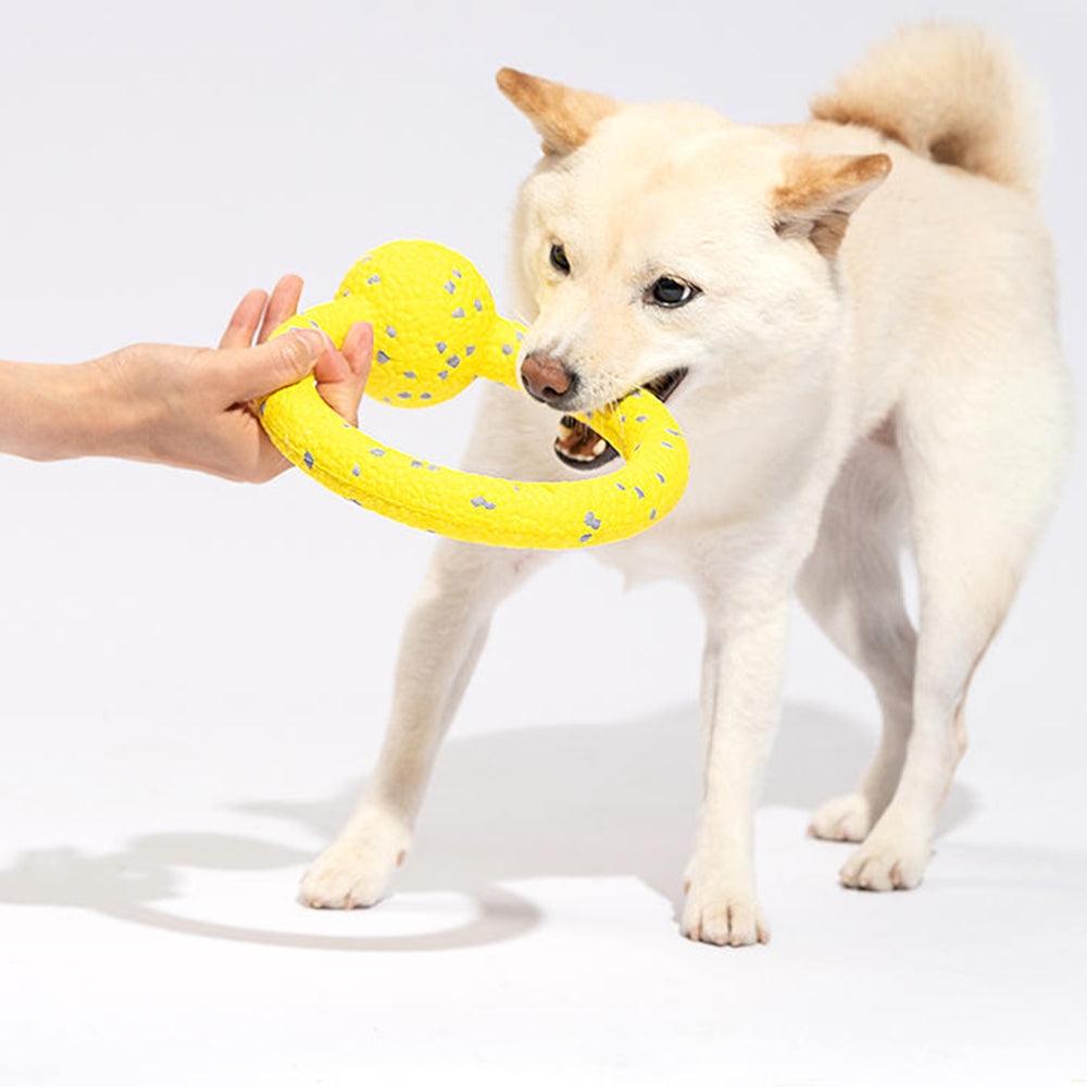 FOFOS Durable Puller Yellow/Grey Bounce Dog Toy