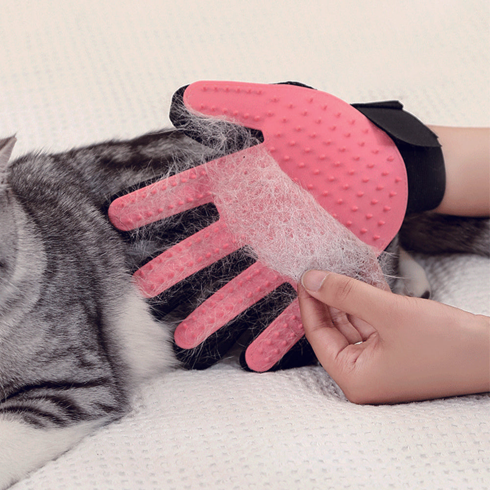 KARA PET Pink Pet Grooming Wash Glove