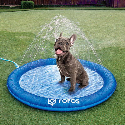 FOFOS Inflates with Hose Attached Pet Sprinkler Pad Mat