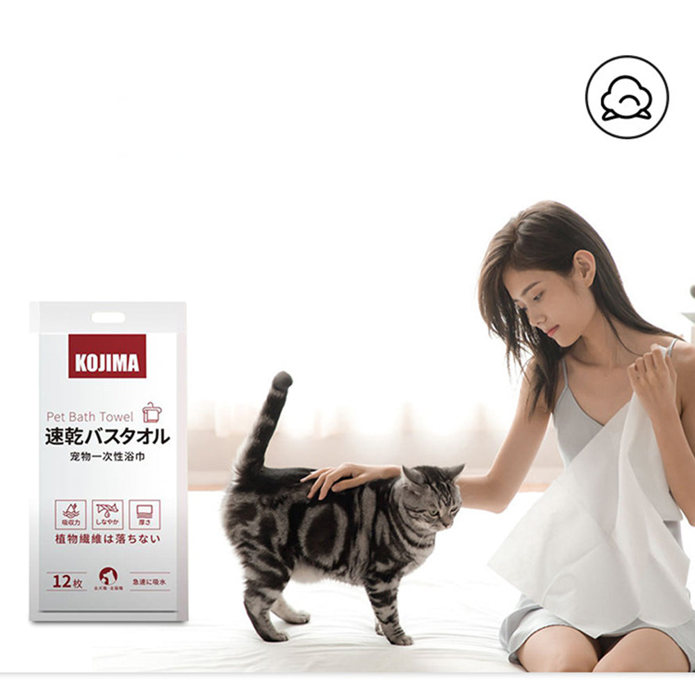 KOJIMA One-Time Use Pet Bath Towel Single Pack