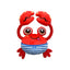 FOFOS Sealife Crab Plush Squeaky Dog Toy