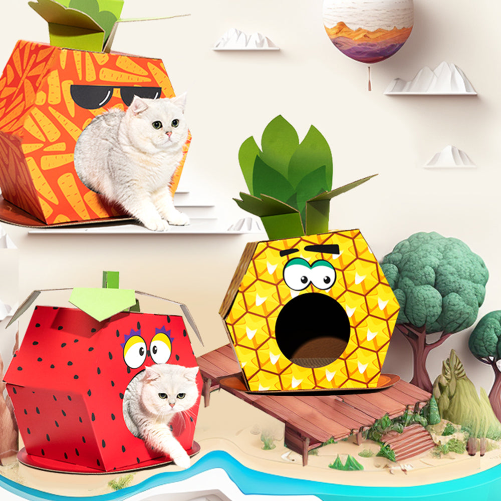 FOFOS Carrot Cat Scratcher House
